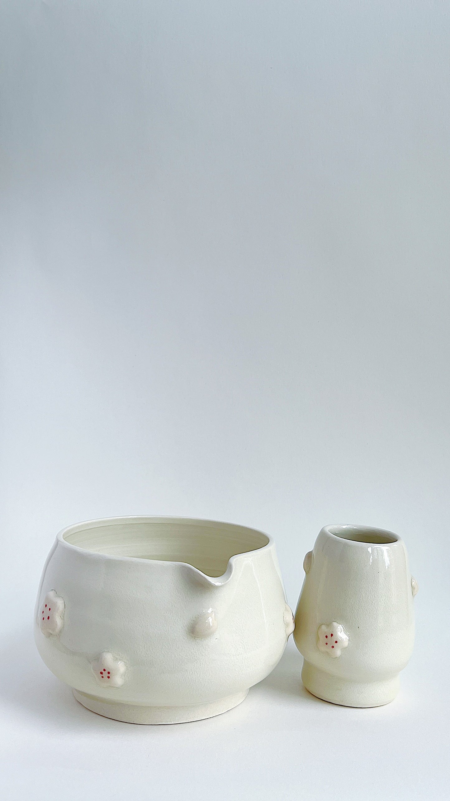 matcha bowl - white sakura set 🌸