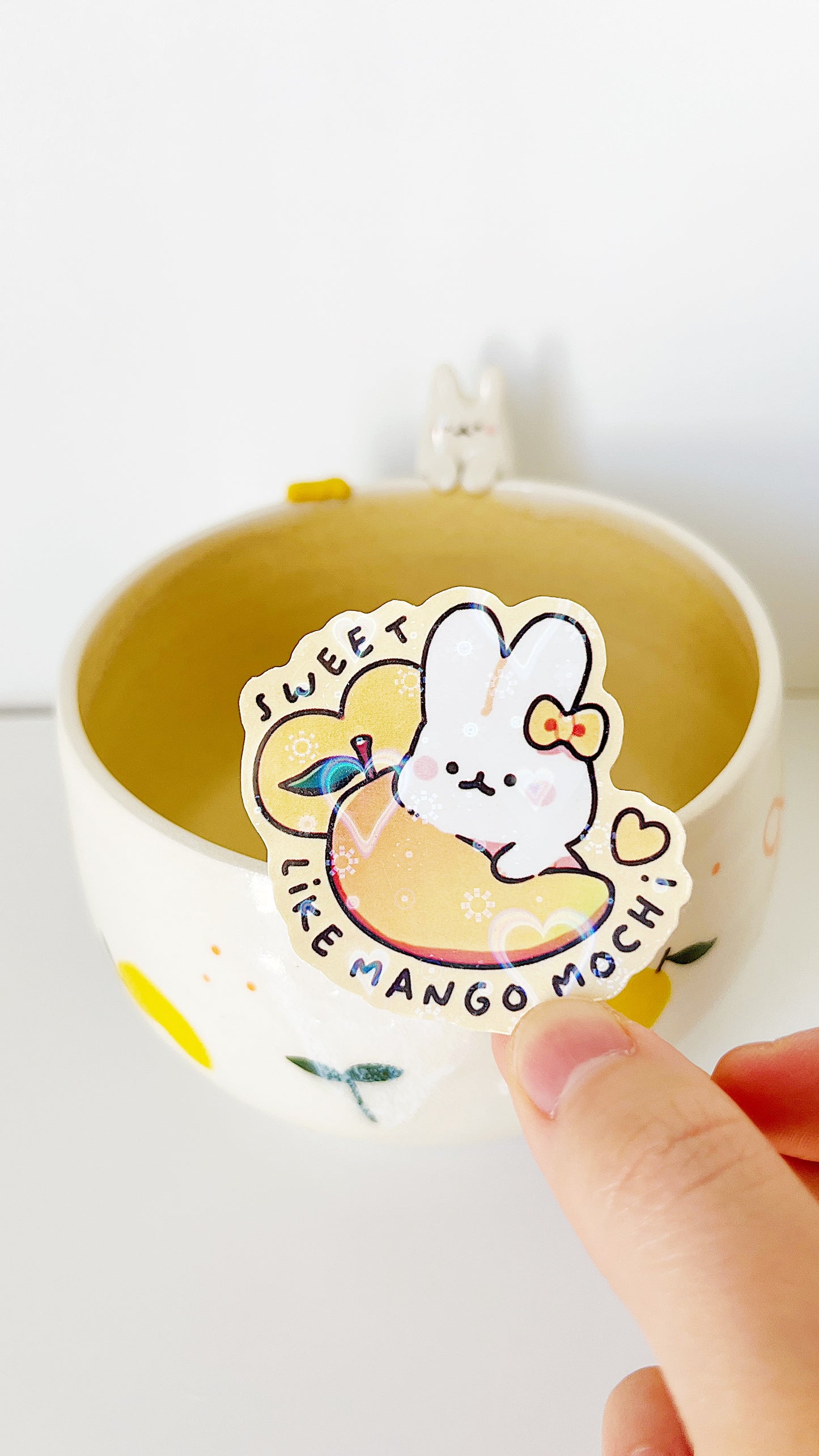 Mango Bunny Vinyl Sticker