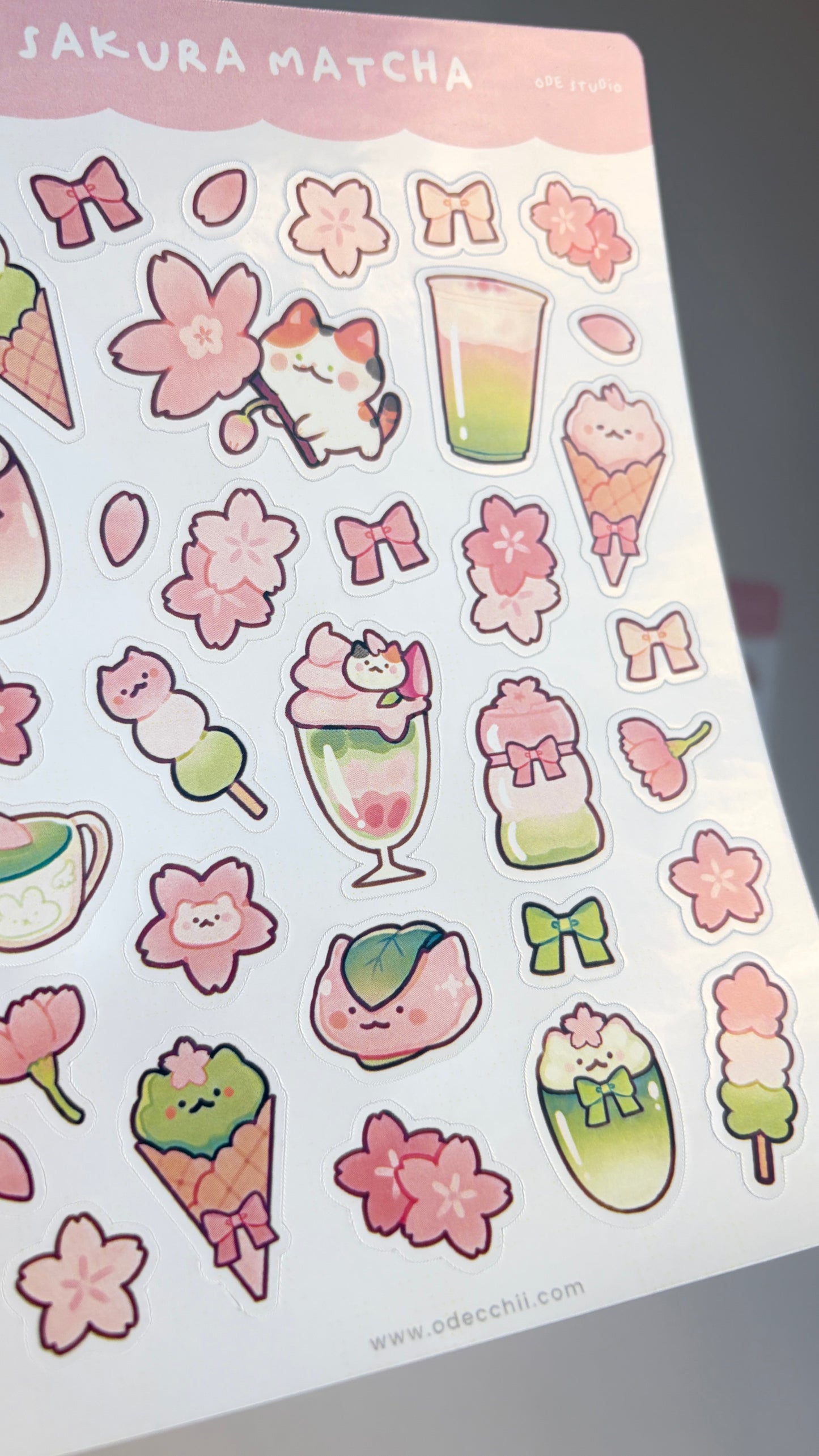 Sakura Matcha Vinyl Sticker Sheet