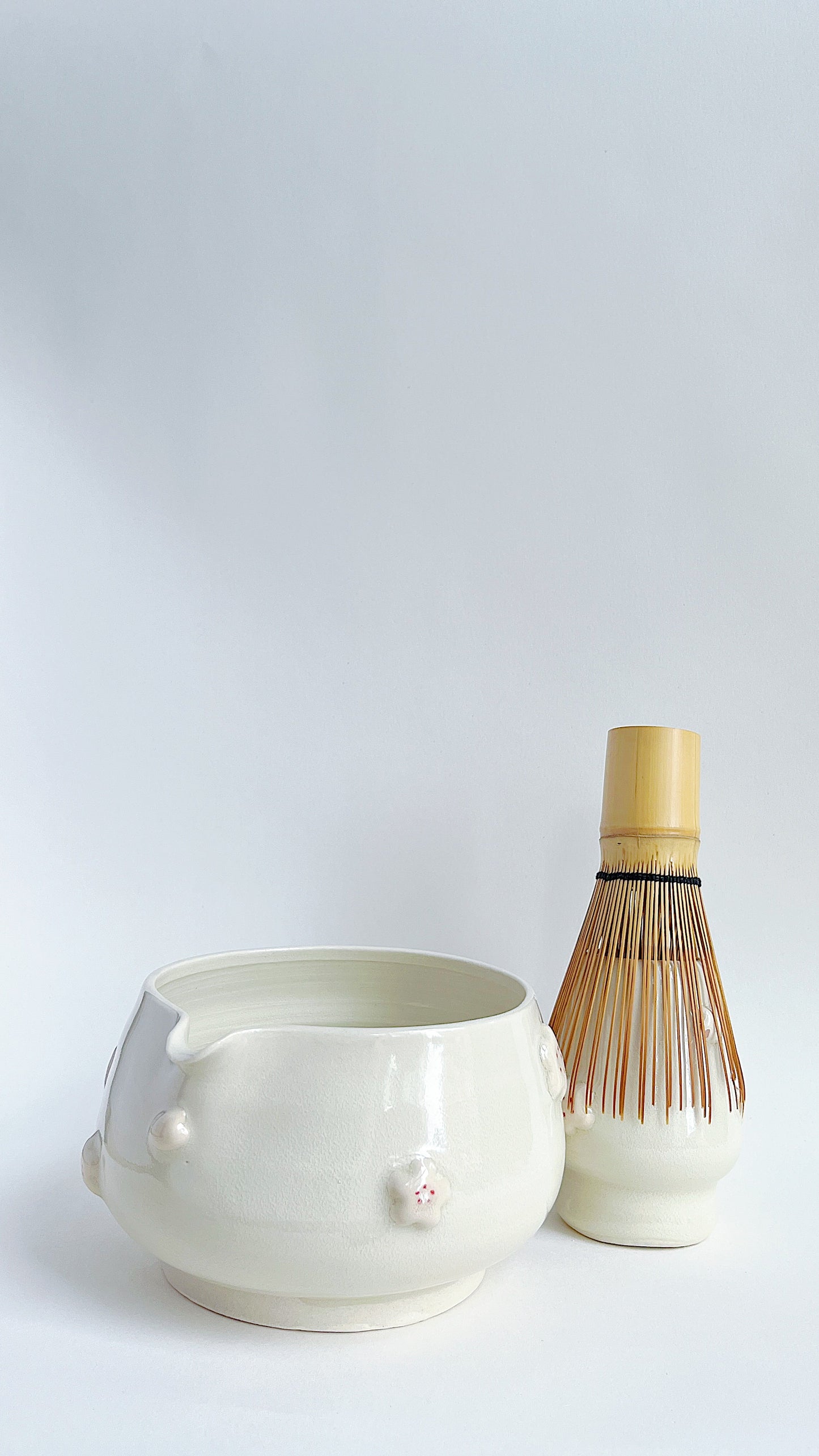 matcha bowl - white sakura set 🌸