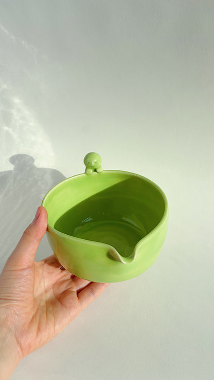 matcha bowl - green with buddy