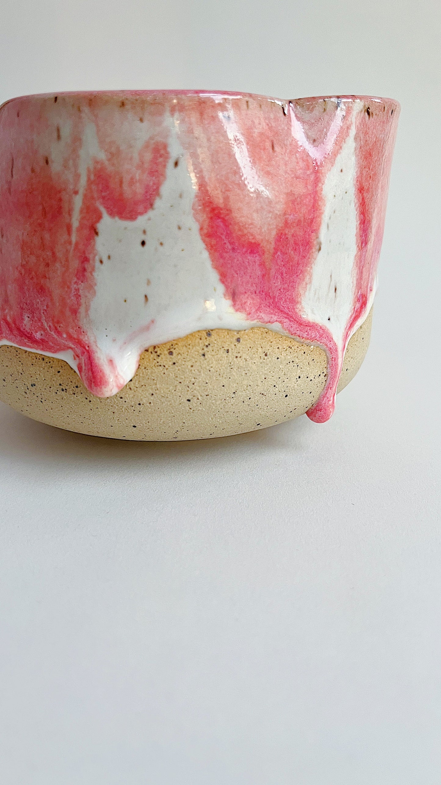 matcha bowl - drippy pink blossom set