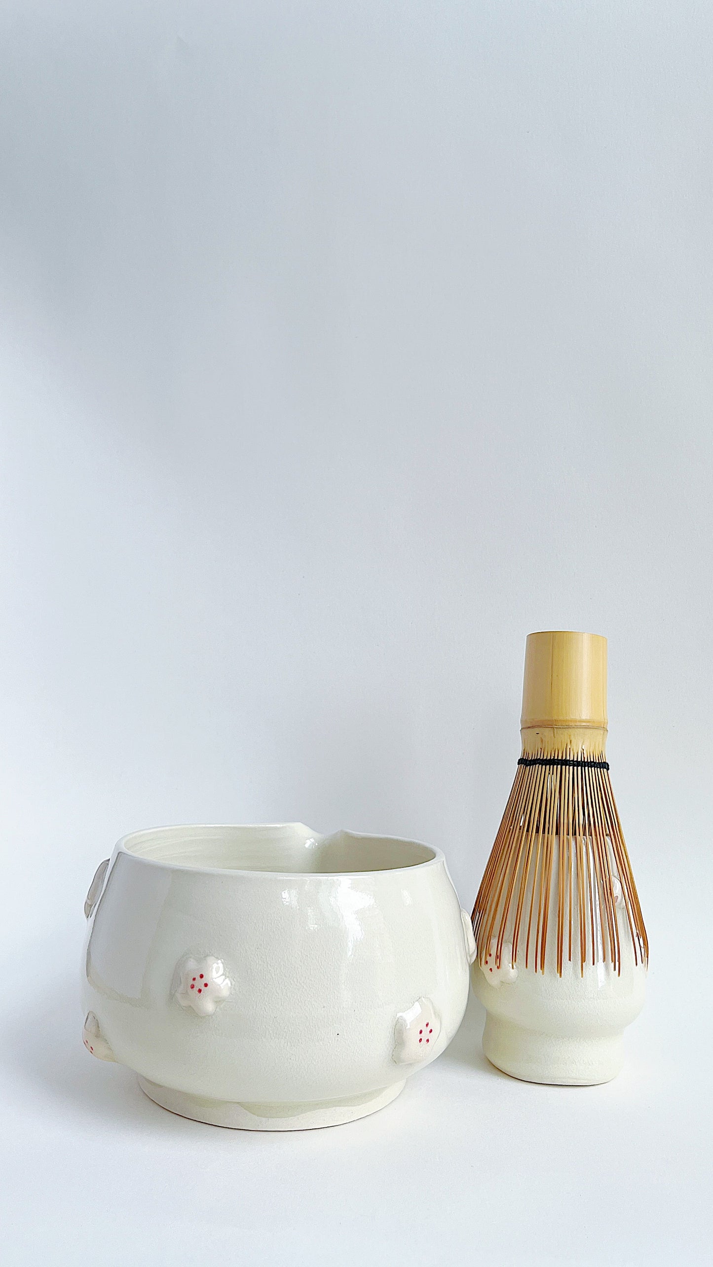 matcha bowl - white sakura set 🌸