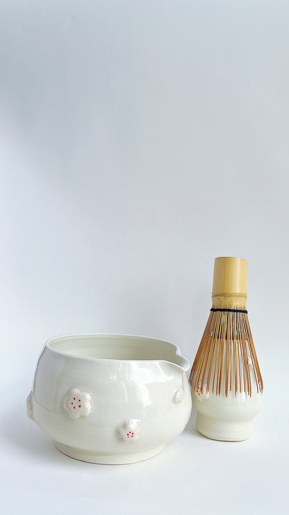 matcha bowl - white sakura set 🌸