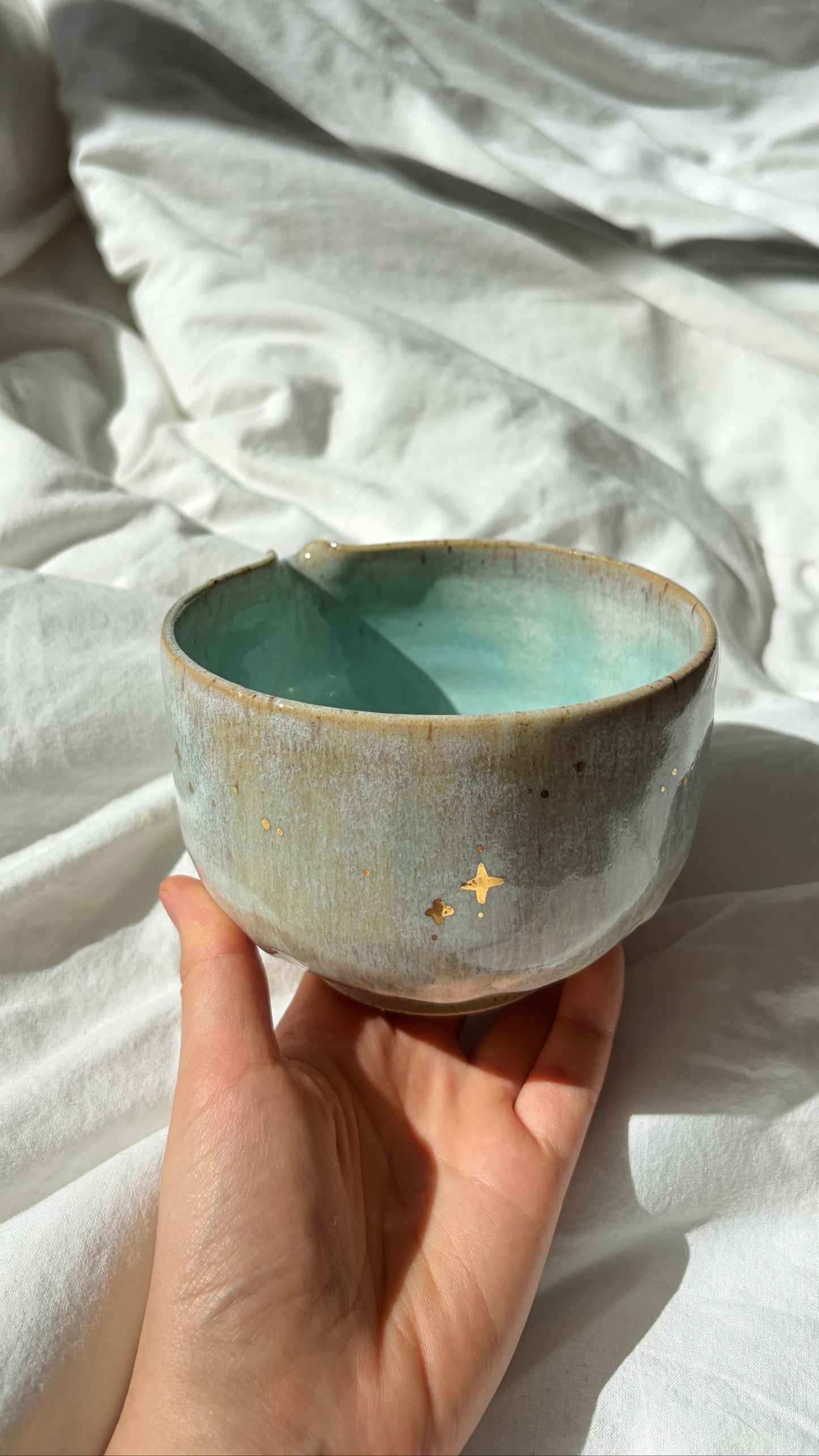 ✨[gold] ocean collection - seafoam matcha bowl