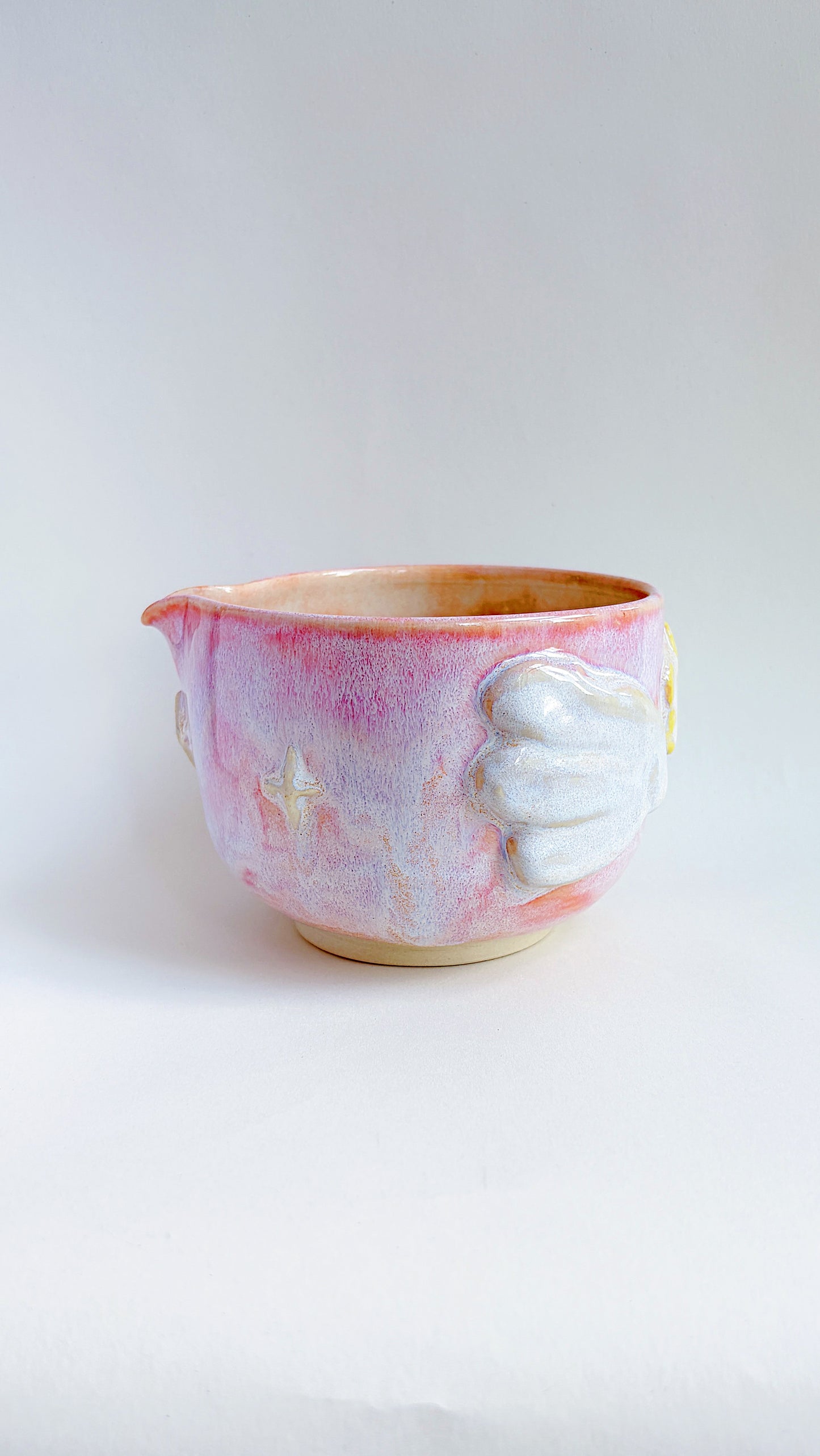magical collection - pink winged star matcha bowl