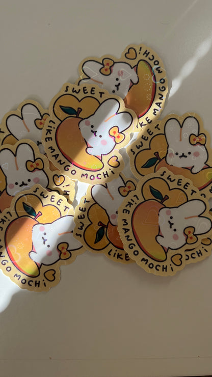 Mango Bunny Vinyl Sticker