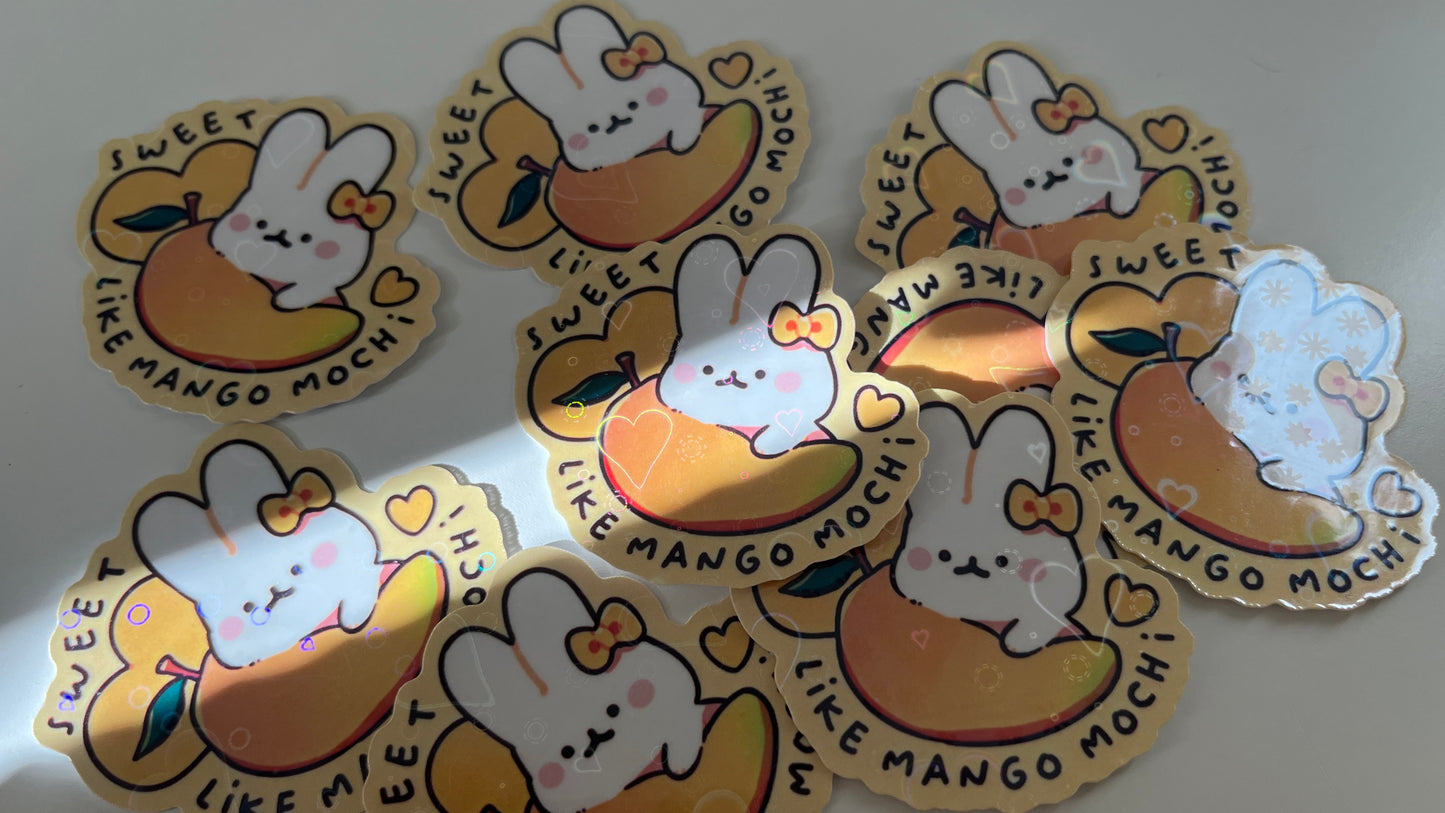 Mango Bunny Vinyl Sticker