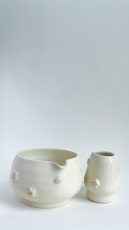 matcha bowl - white sakura set 🌸