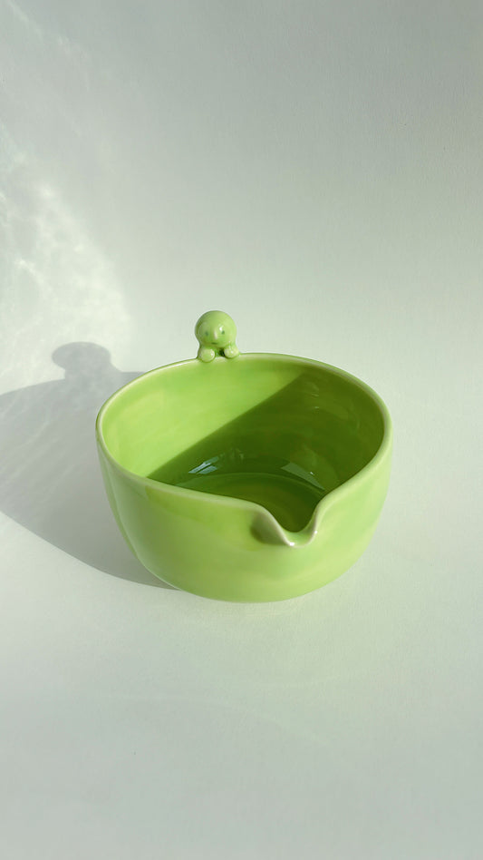 matcha bowl - green with buddy