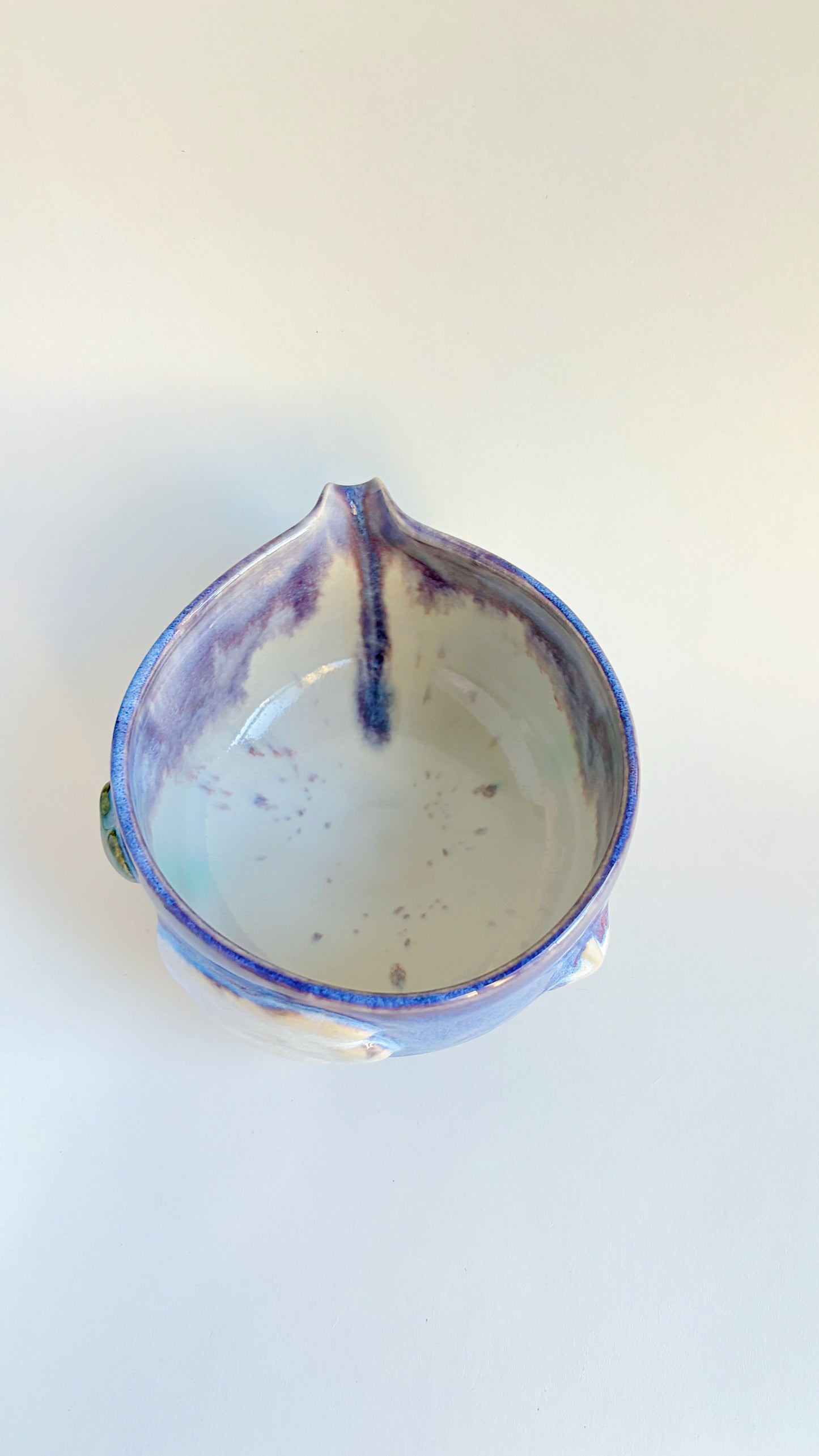 magical collection - corrupted violet winged heart matcha bowl