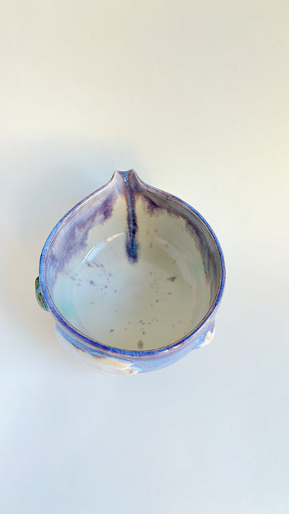 magical collection - corrupted violet winged heart matcha bowl