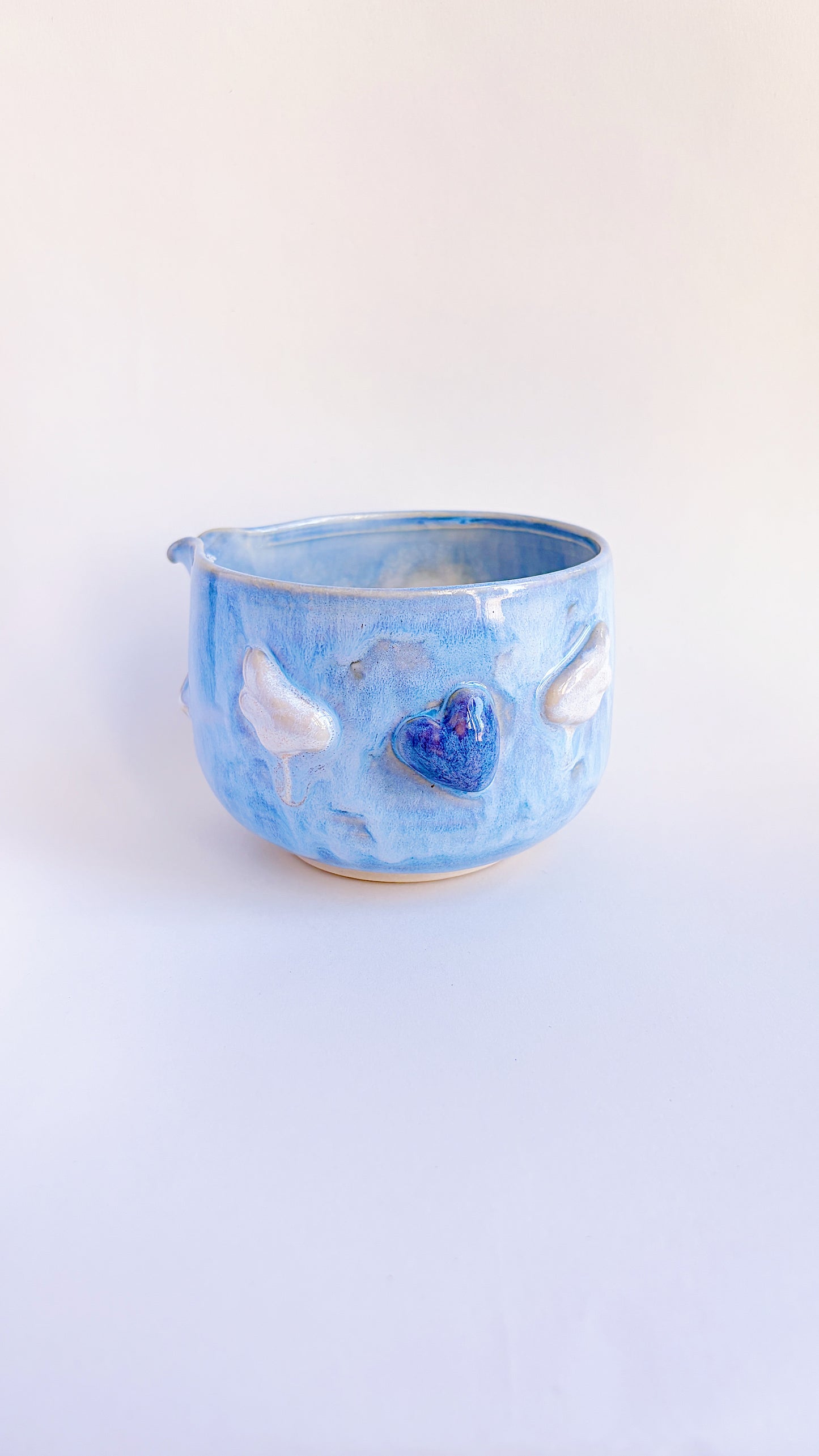 magical collection - blue winged heart matcha bowl