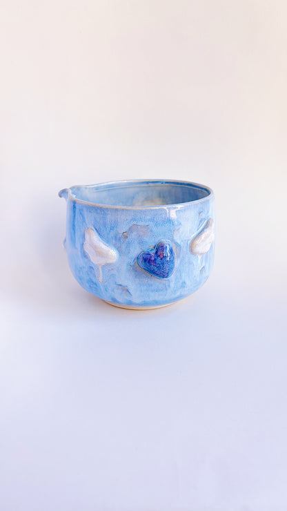 magical collection - blue winged heart matcha bowl
