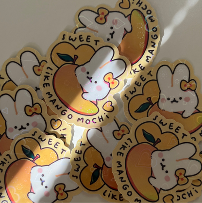 Mango Bunny Vinyl Sticker