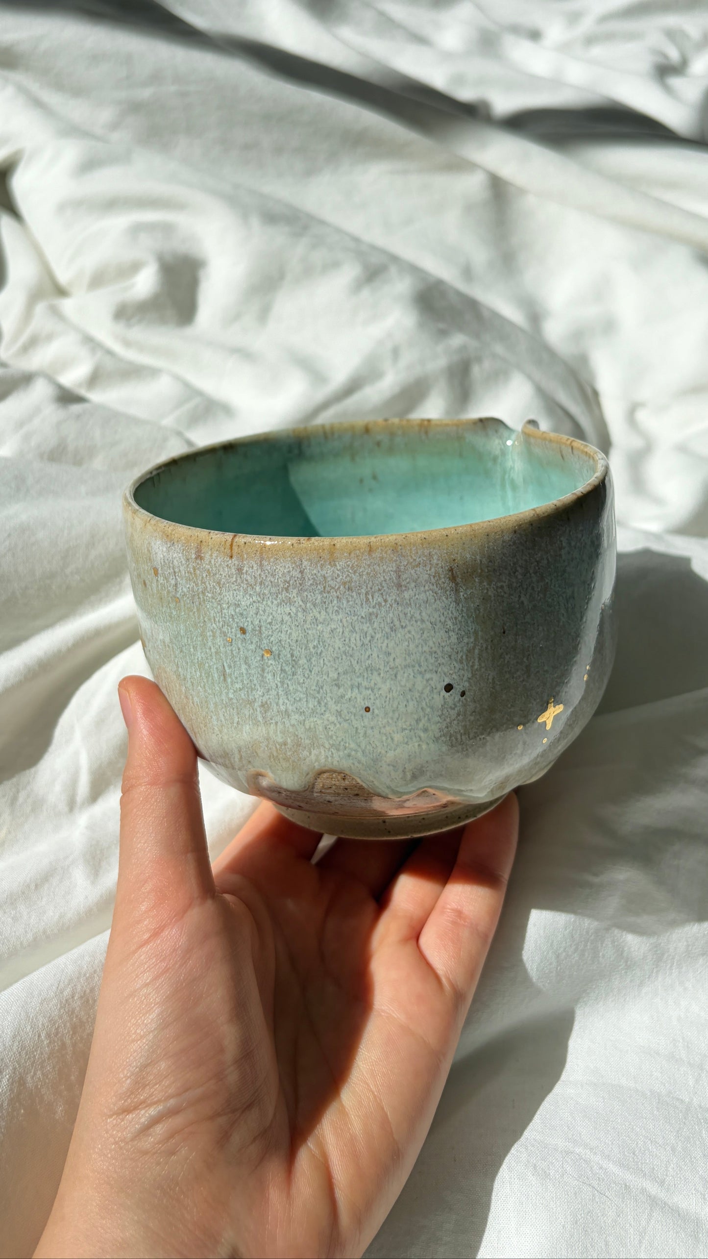 ✨[gold] ocean collection - seafoam matcha bowl