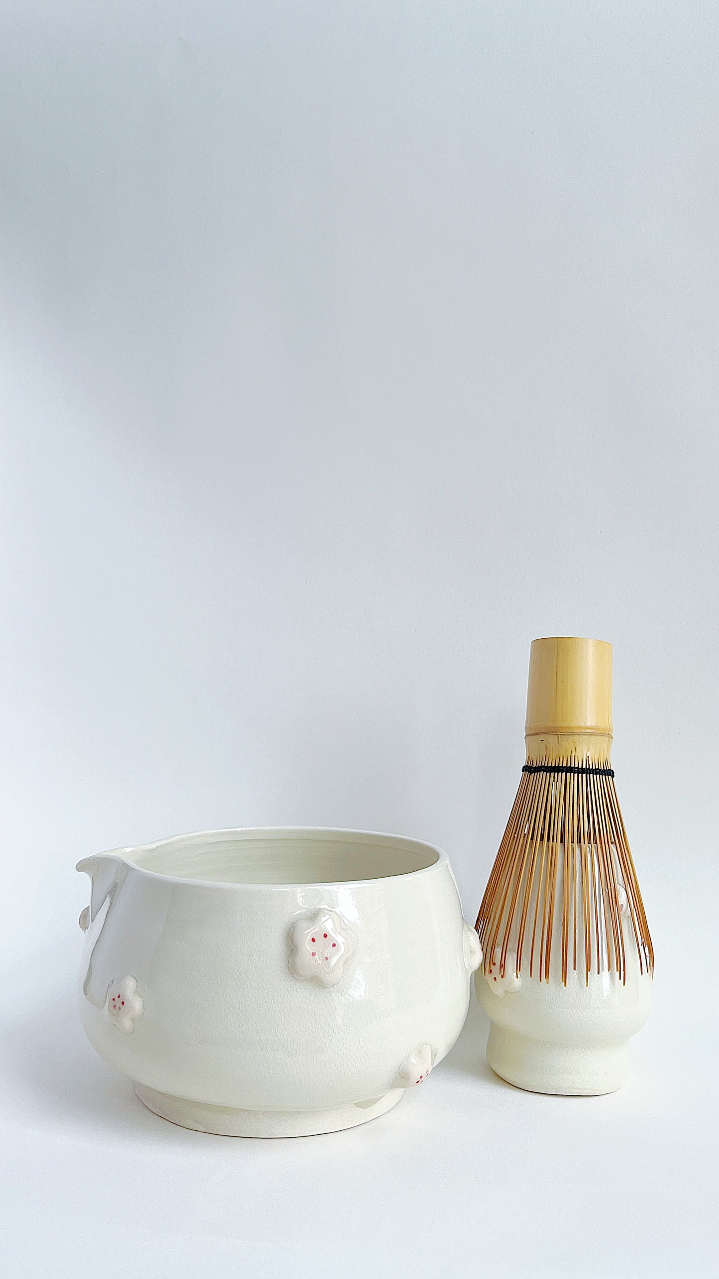 matcha bowl - white sakura set 🌸