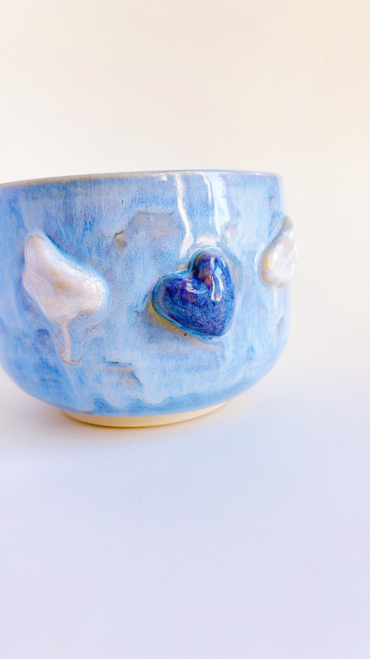 magical collection - blue winged heart matcha bowl