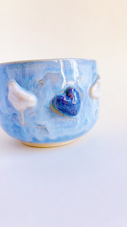 magical collection - blue winged heart matcha bowl