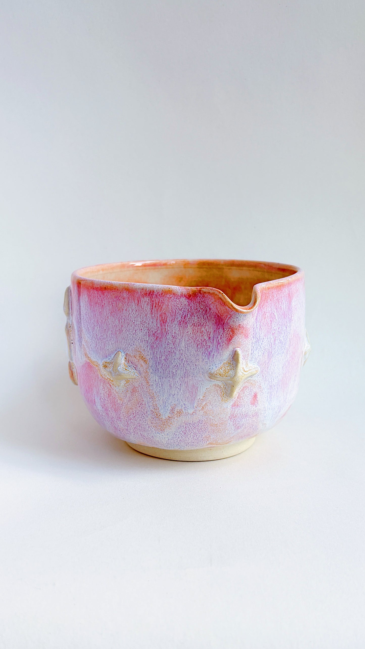 magical collection - pink winged star matcha bowl