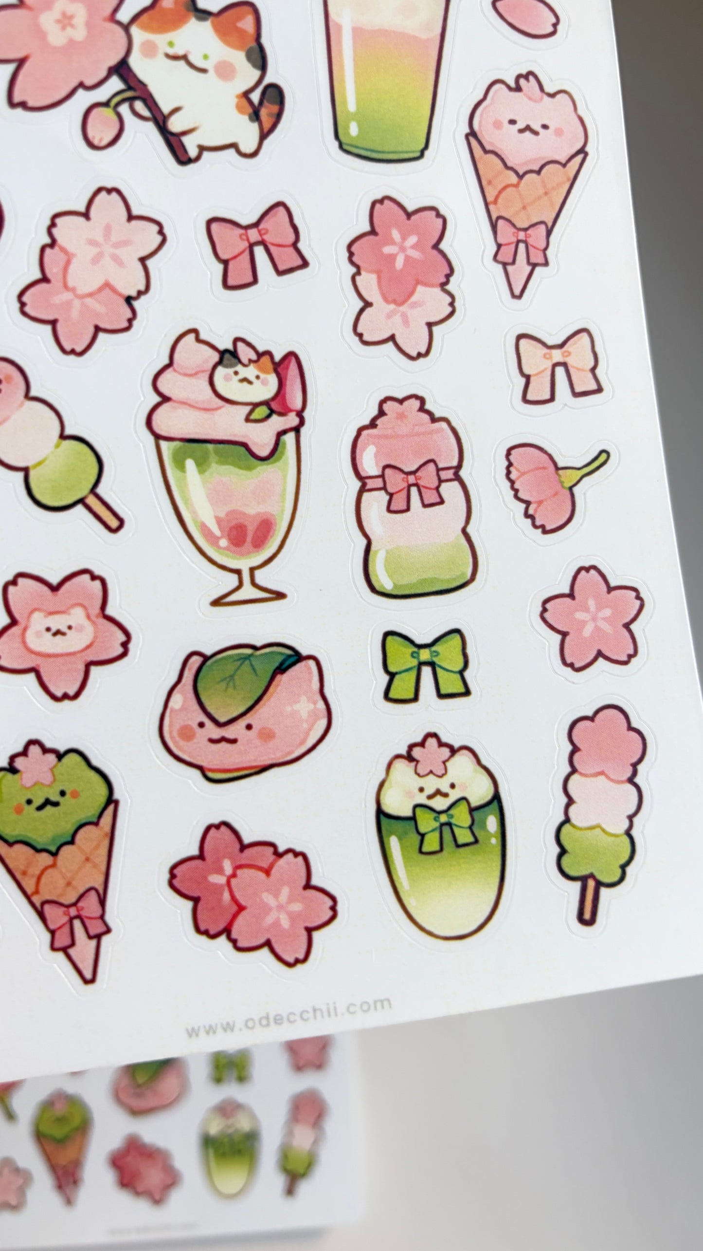 Sakura Matcha Vinyl Sticker Sheet