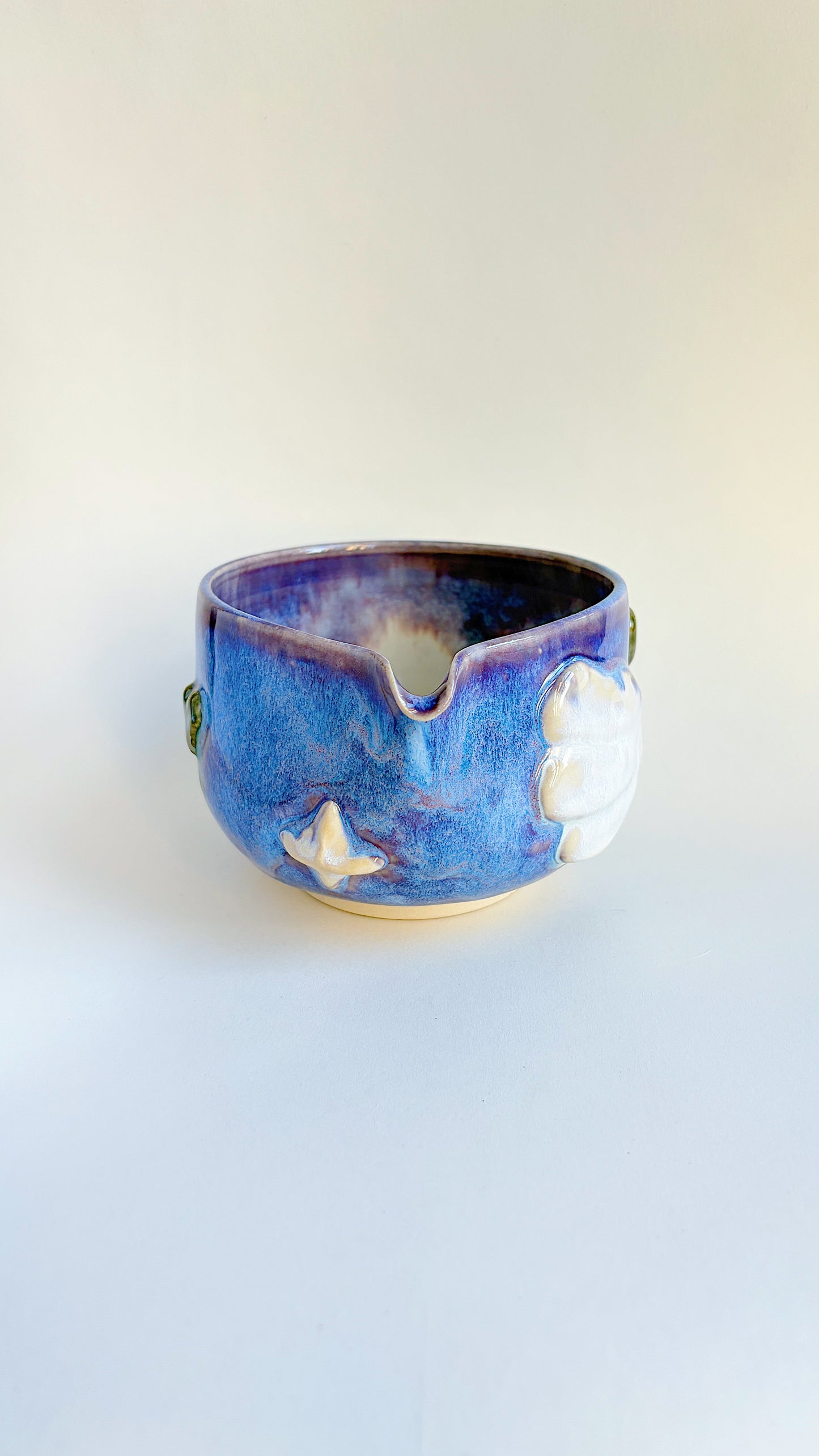 magical collection - corrupted violet winged heart matcha bowl