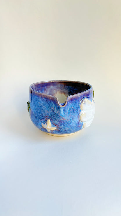 magical collection - corrupted violet winged heart matcha bowl