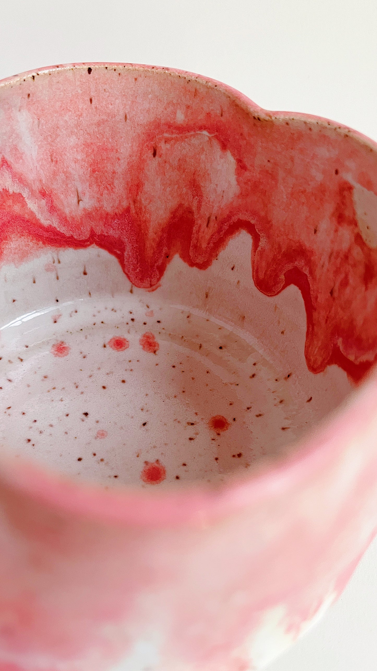 matcha bowl - drippy pink blossom set