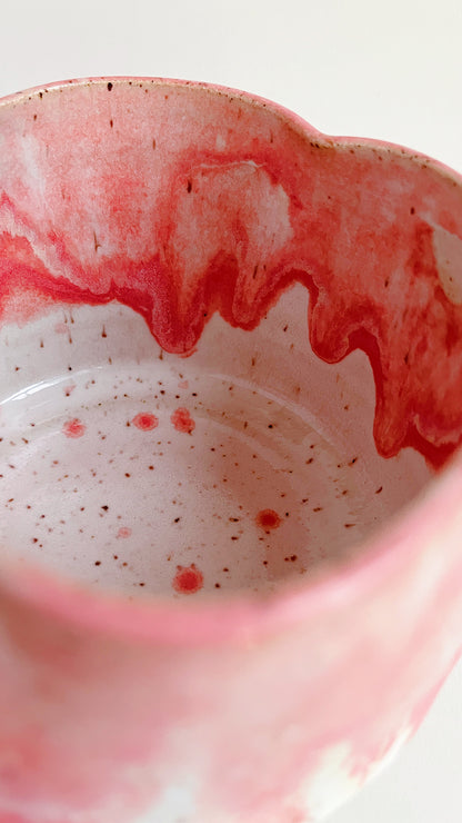 matcha bowl - drippy pink blossom set