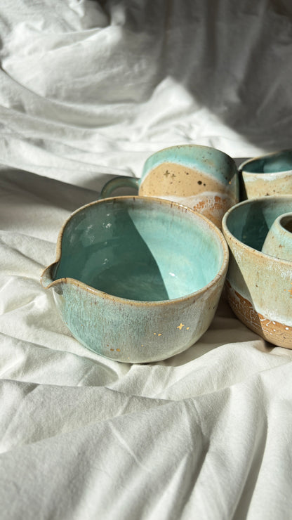 ✨[gold] ocean collection - seafoam matcha bowl