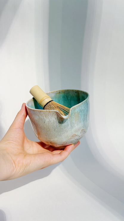 ocean collection - seafoam matcha bowl