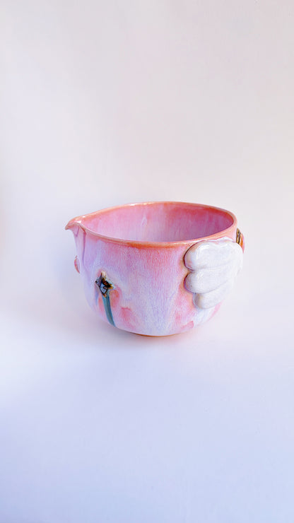 [seconds] magical collection - pink winged heart matcha bowl ii