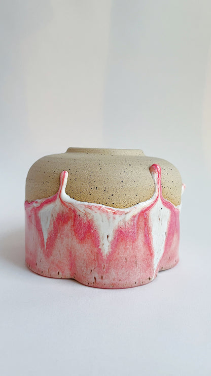 matcha bowl - drippy pink blossom set