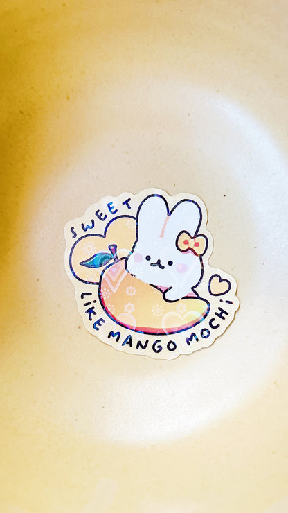 Mango Bunny Vinyl Sticker