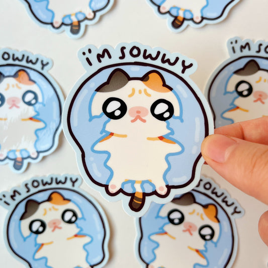 I’m Sowwy Cat Vinyl Sticker