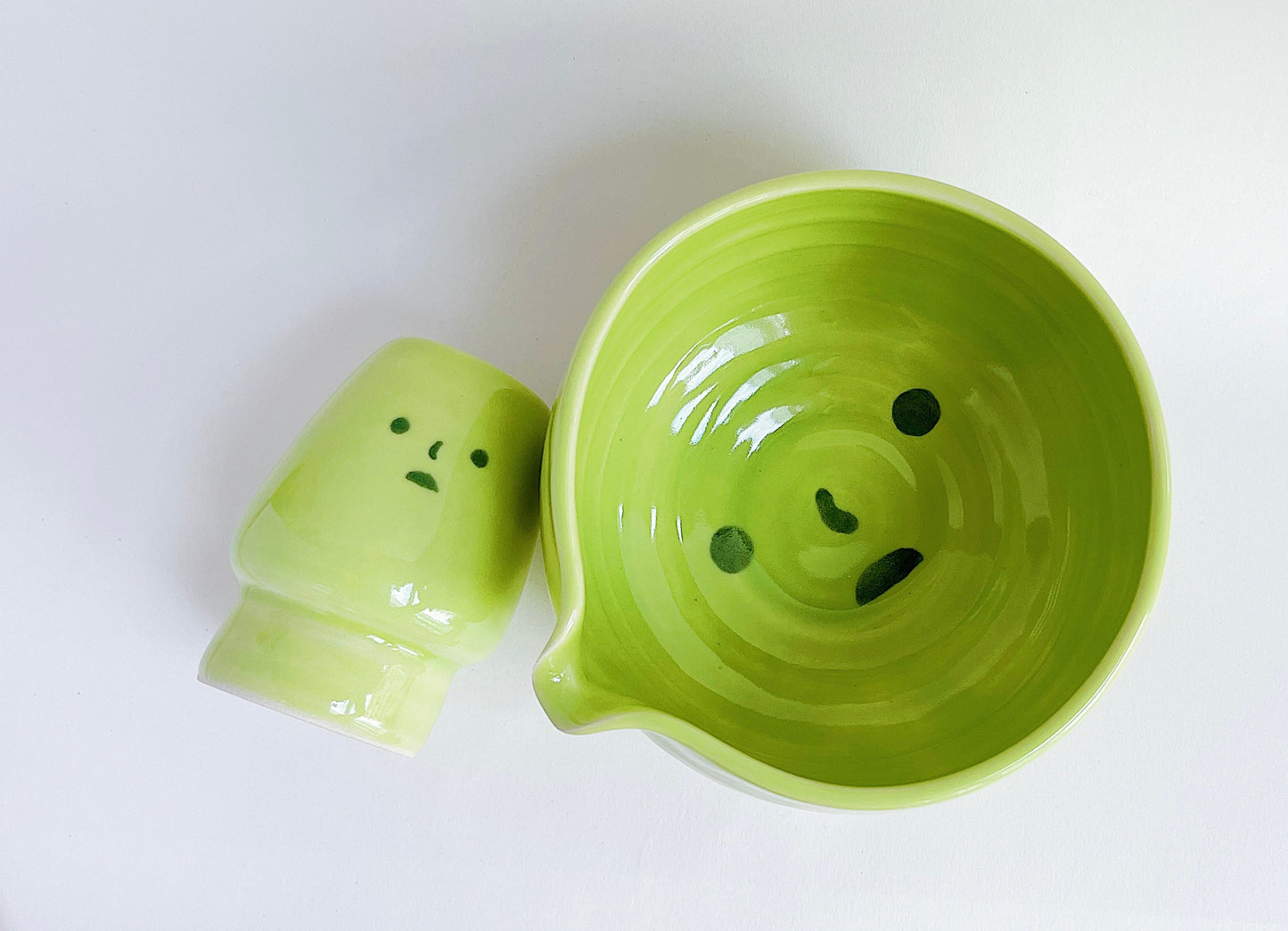 [preorder] matcha bowl - smiski