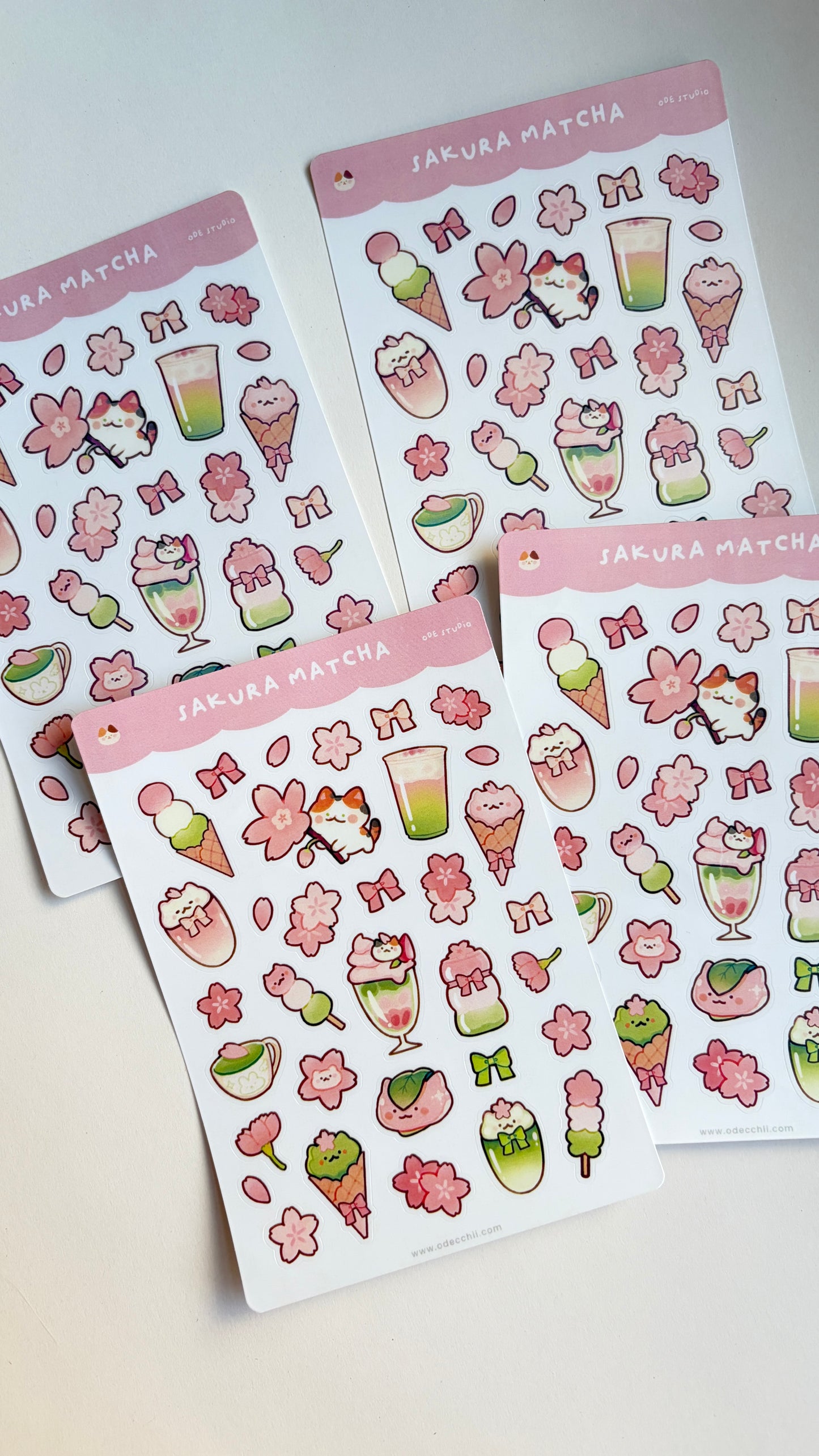 Sakura Matcha Vinyl Sticker Sheet