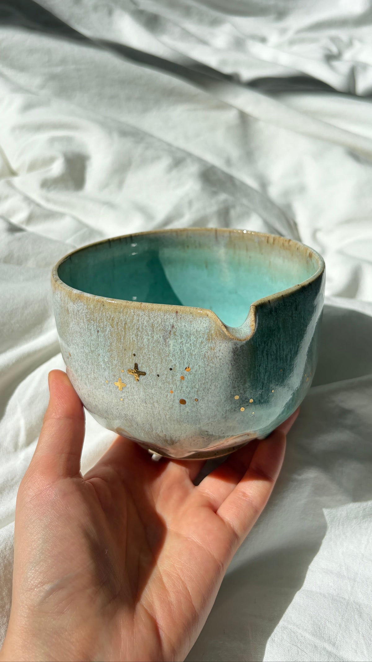 ✨[gold] ocean collection - seafoam matcha bowl