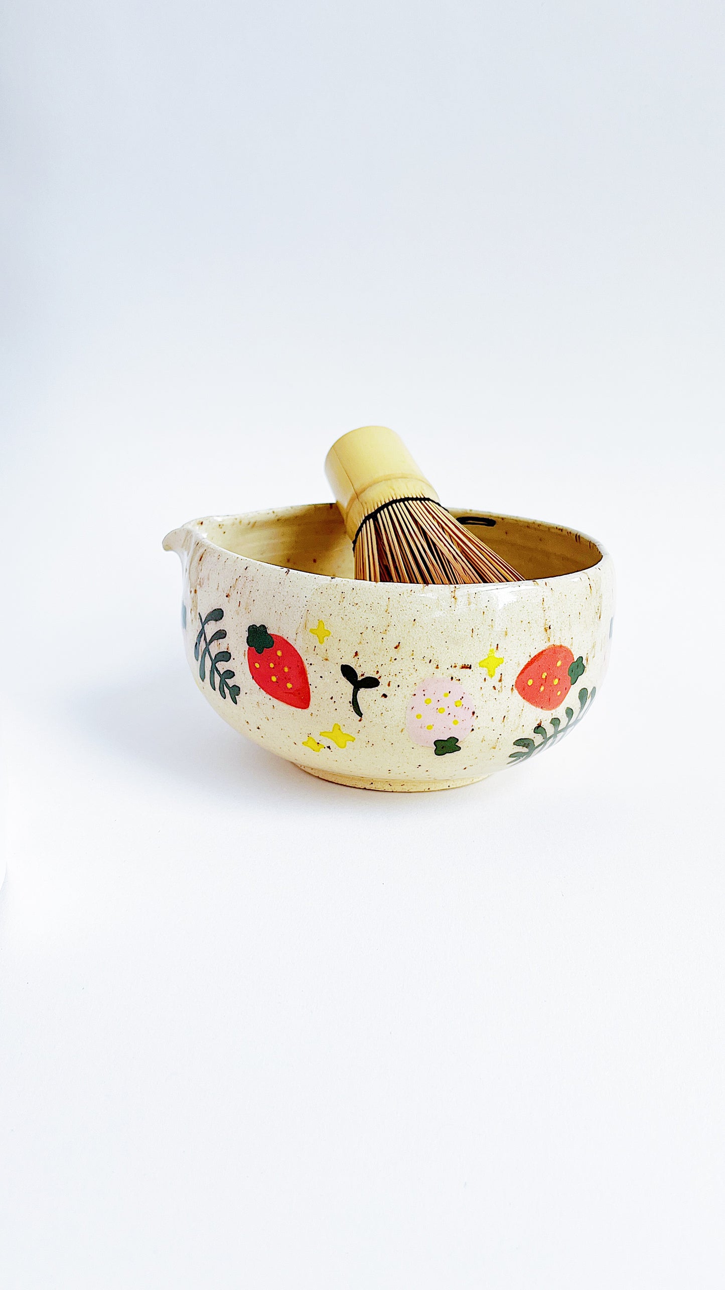 matcha bowl - strawberry ribbon 🌿🎀