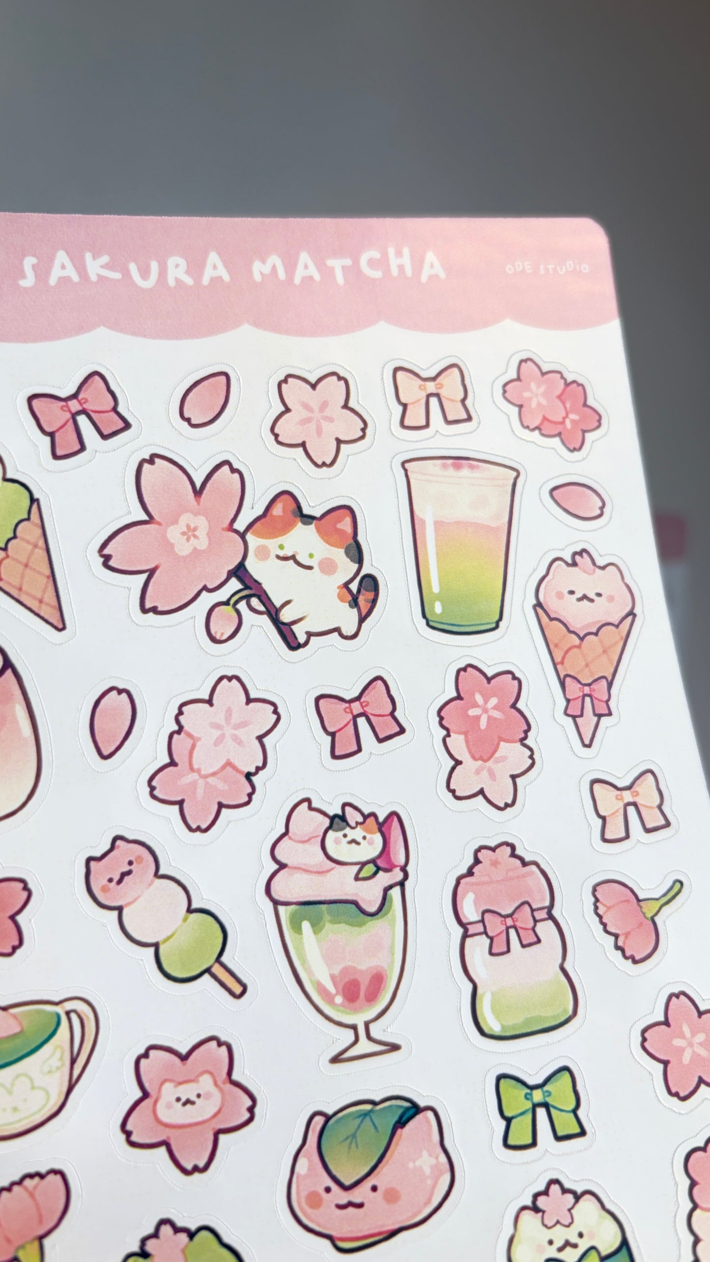 Sakura Matcha Vinyl Sticker Sheet