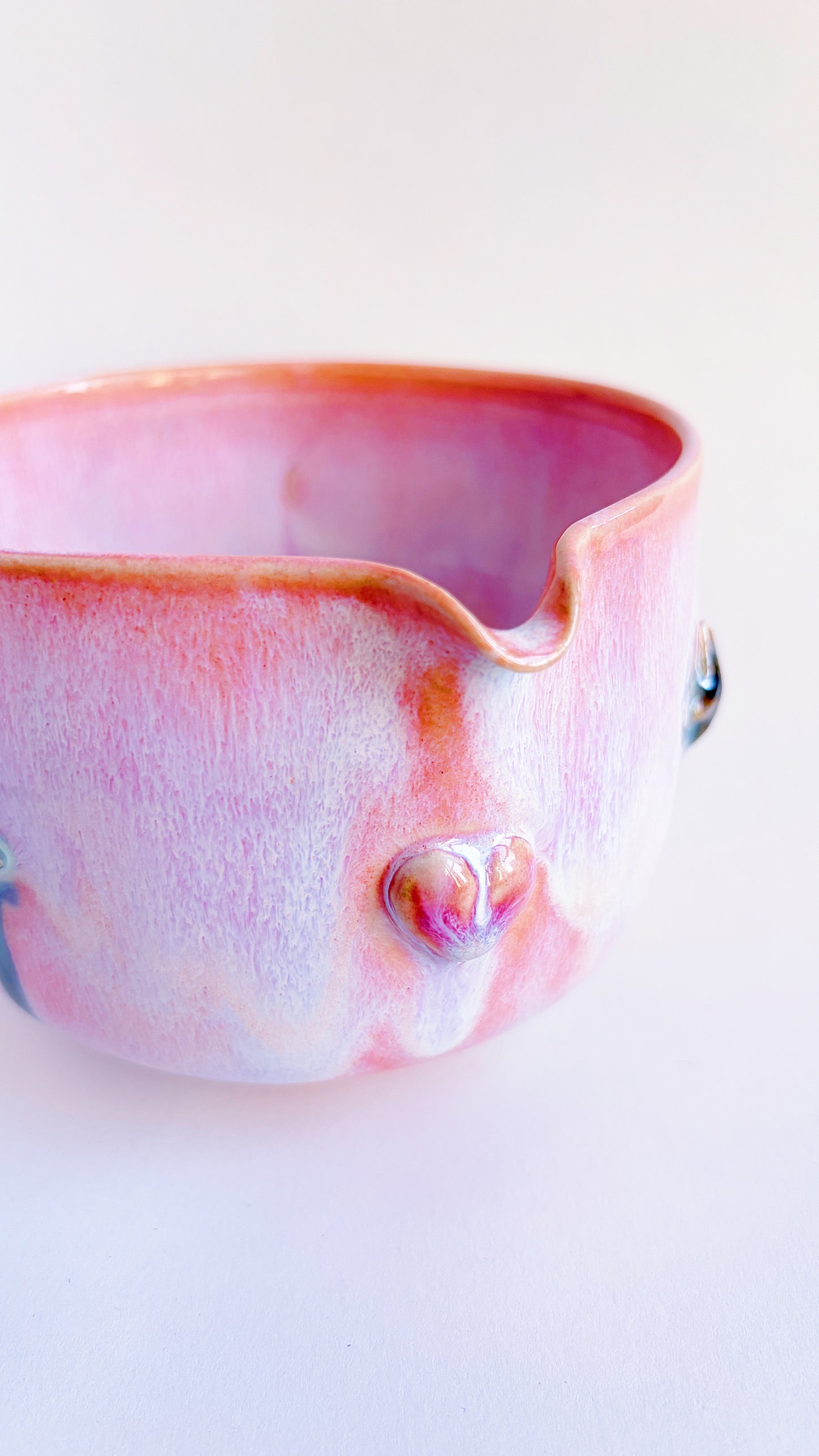 [seconds] magical collection - pink winged heart matcha bowl ii