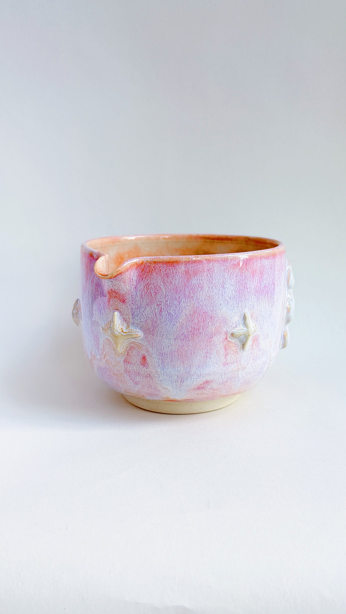 magical collection - pink winged star matcha bowl