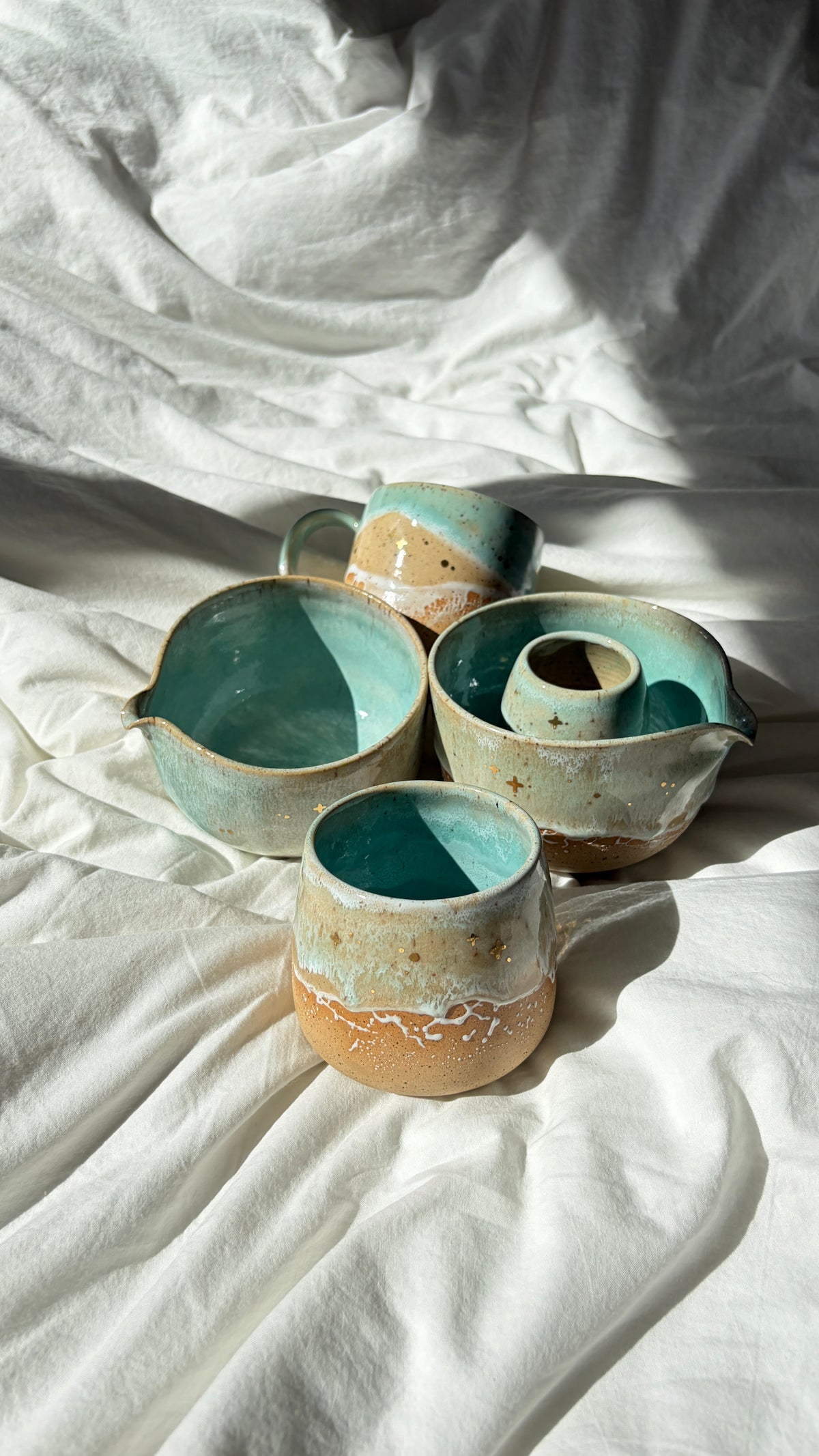 ✨[gold] ocean collection - seafoam matcha bowl