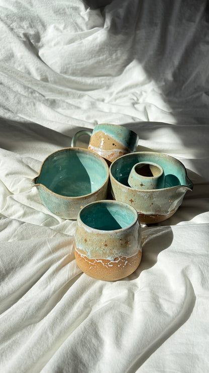 ✨[gold] ocean collection - seafoam matcha bowl