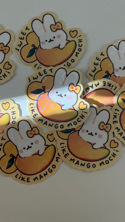 Mango Bunny Vinyl Sticker