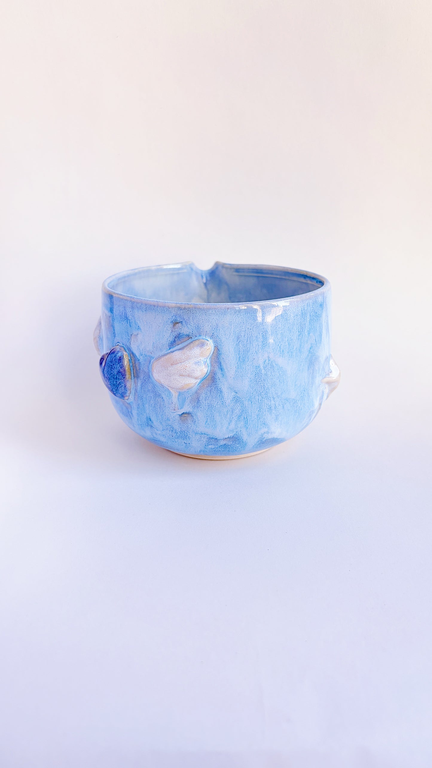 magical collection - blue winged heart matcha bowl