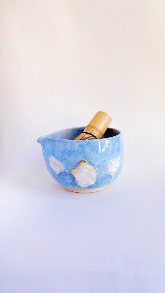 magical collection - blue winged star matcha bowl i