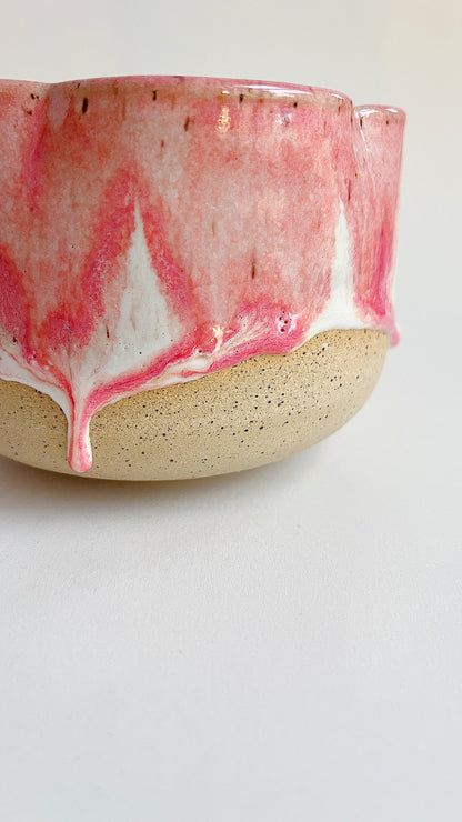 matcha bowl - drippy pink blossom set