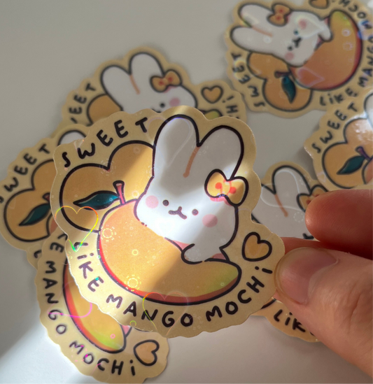 Mango Bunny Vinyl Sticker