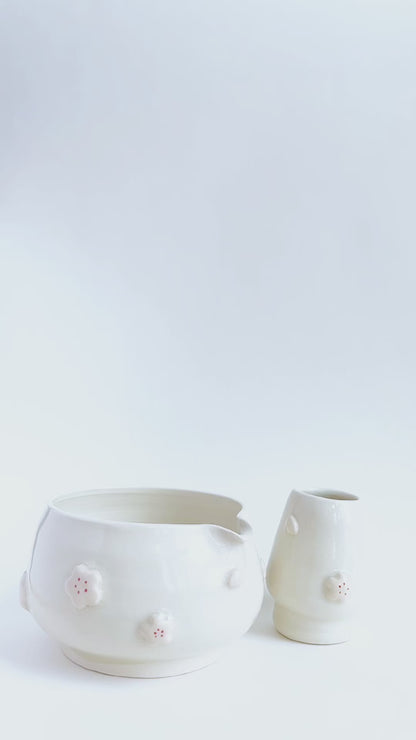 matcha bowl - white sakura set 🌸
